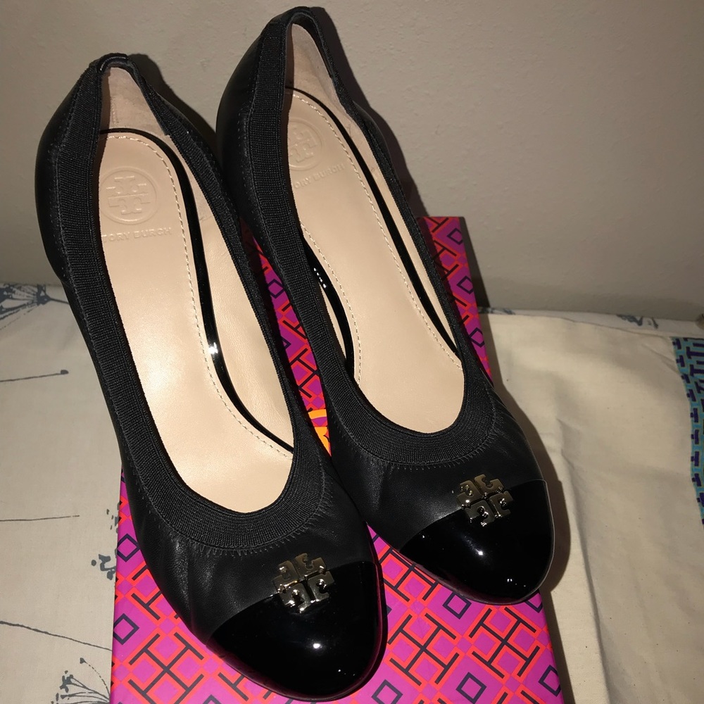 New in box and dust bag Tory Burch wedge